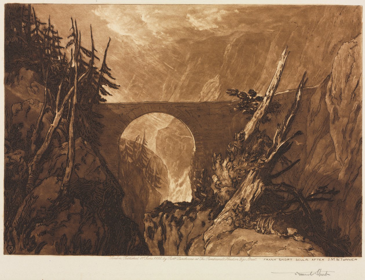 Little Devils Bridge, 1886. av Frank Short