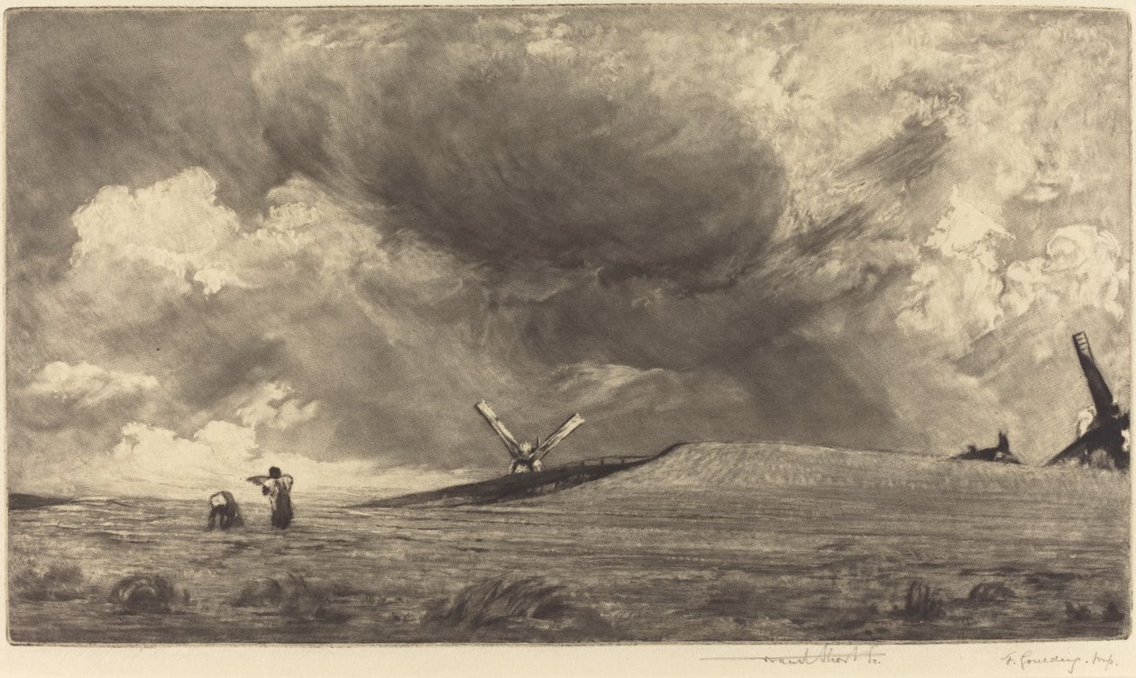 En Sussex Down av Frank Short, after John Constable