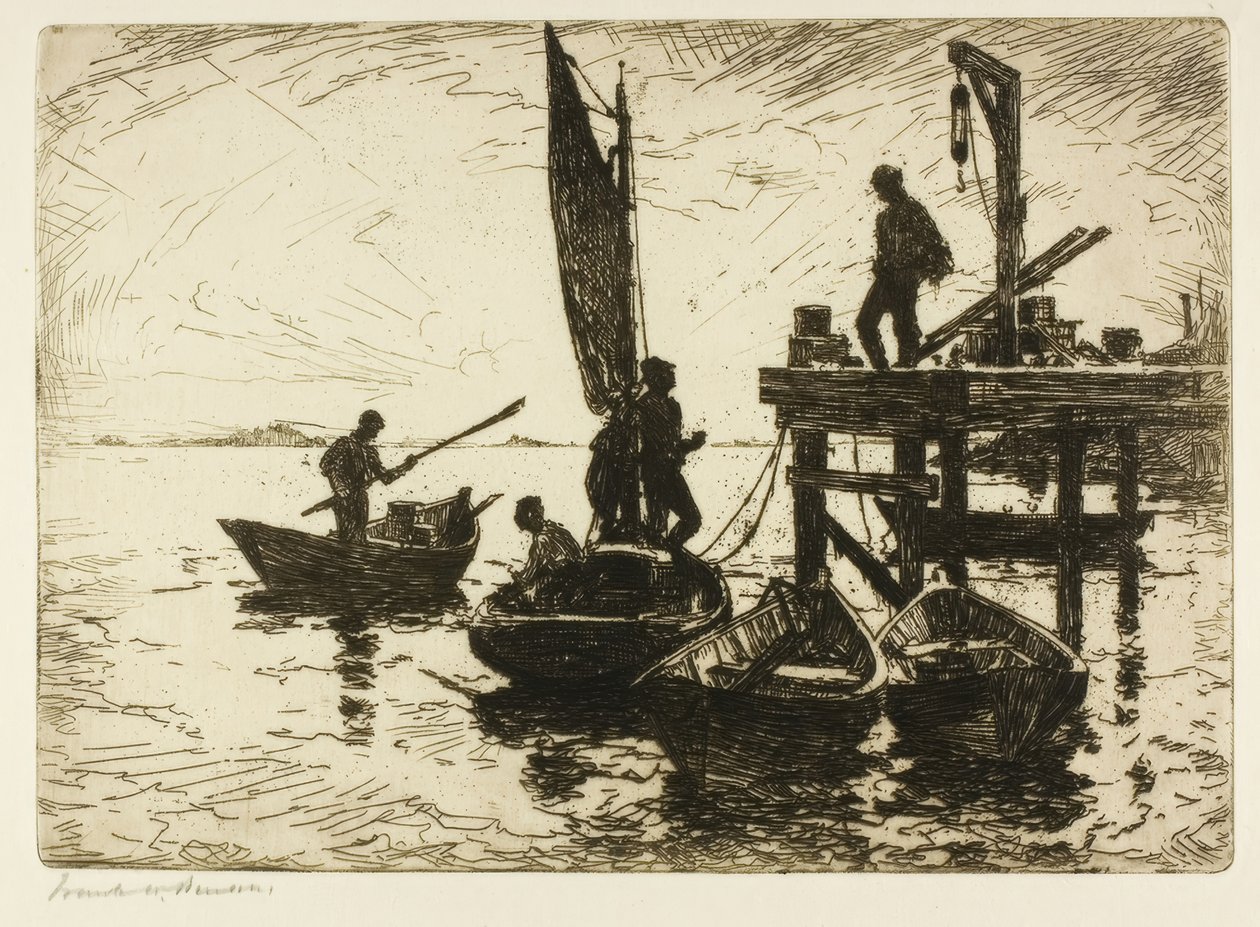Båter ved daggry av Frank Weston Benson