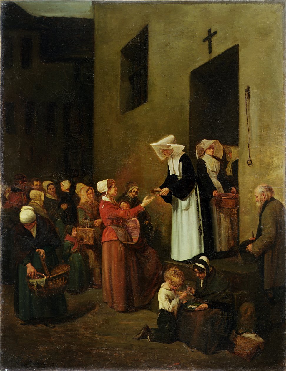 Veldedighet, 1851 av François Bonvin