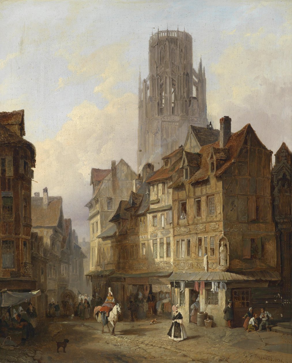 Bymotiv fra Roubaix av Francois Antoine Bossuet