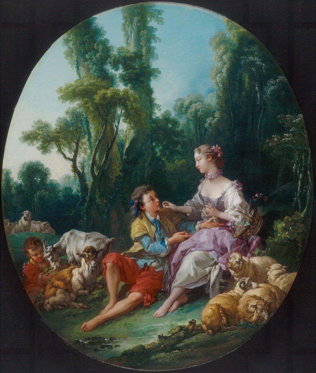 Tenker de på druen (Pensent-ils au raisin) av François Boucher