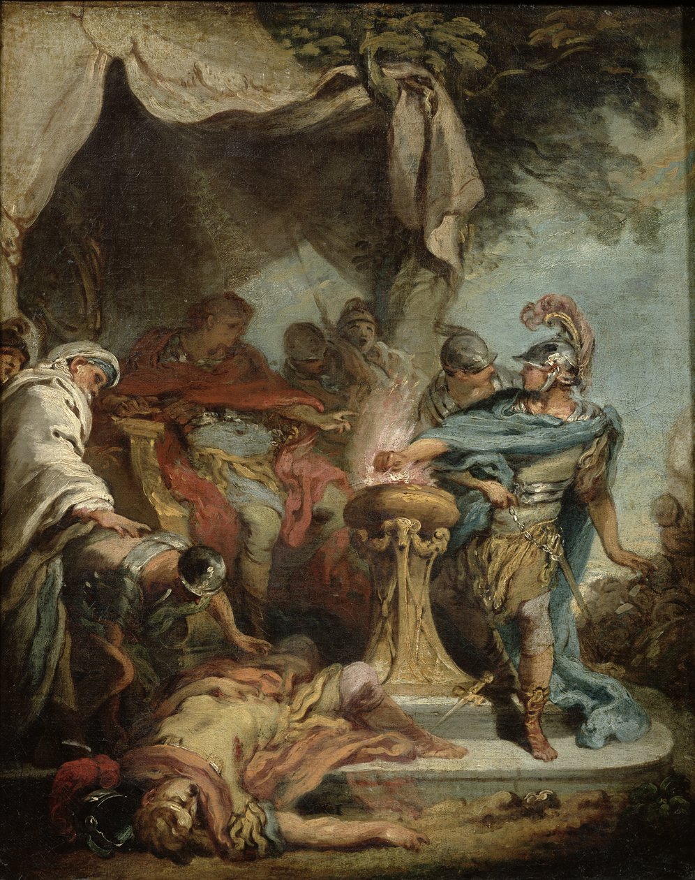 Mucius Scaevola før Porsenna av François Boucher