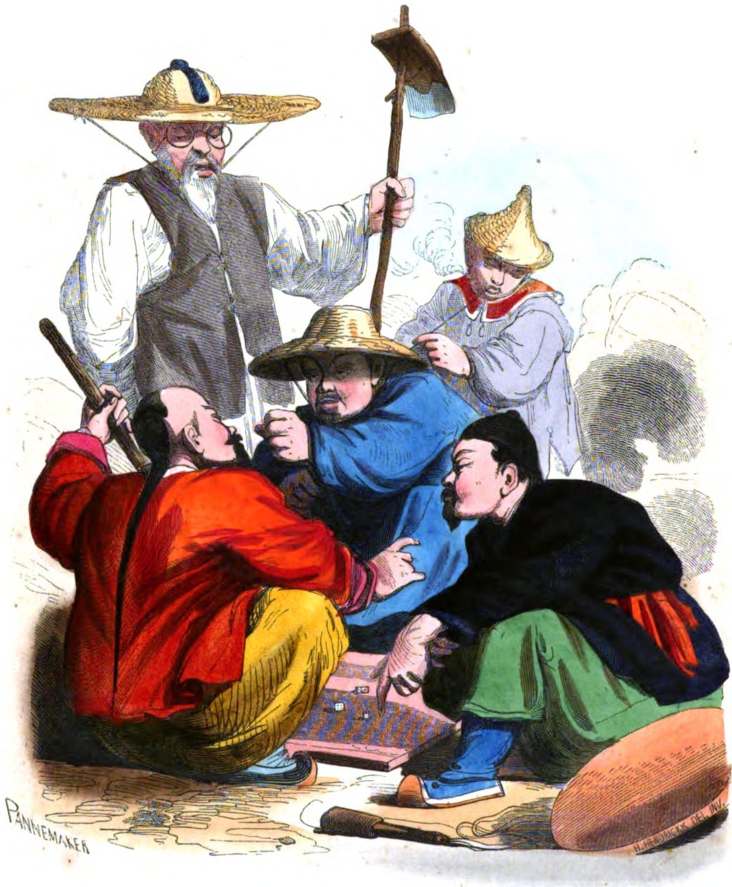 Auguste Wahlen, Mores, bruk og kostymer til alle verdens folk, bind 1. Utgiver La Librairie historique-artistique, 1843 av François Pannemaker