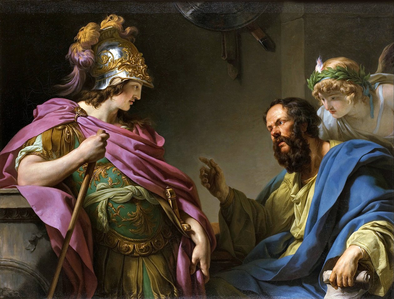 Alkibiades blir undervist av Sokrates, 1776. av François André Vincent