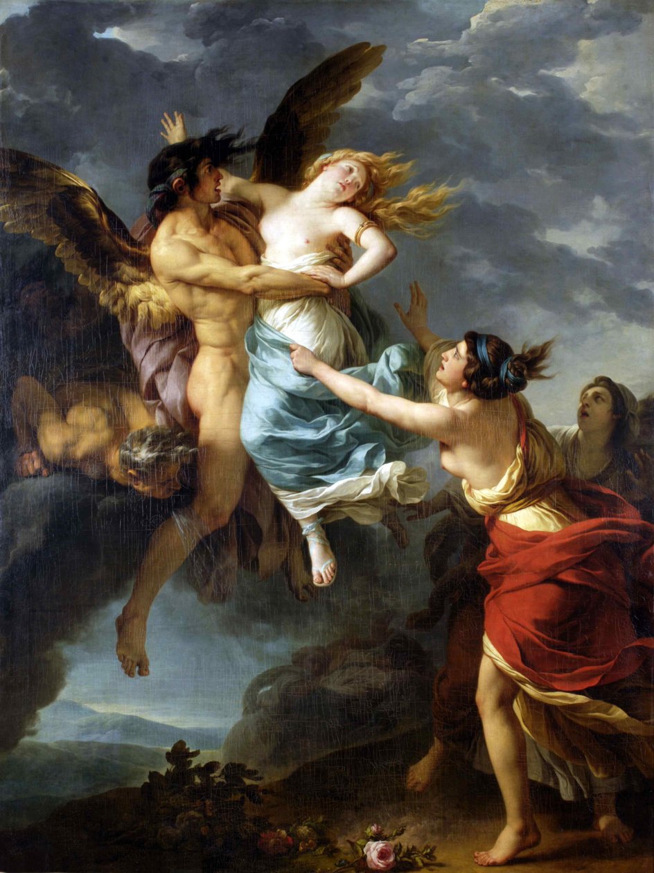 Voldtekten av Orithyia, 1782. av François André Vincent