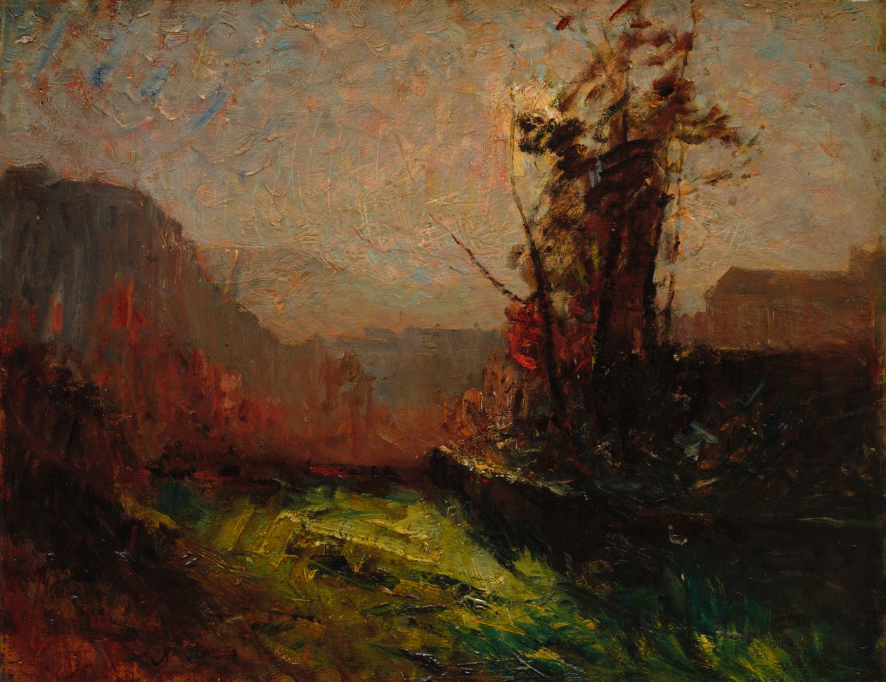 Crémieu, sett fra Chaillonnette av François Auguste Ravier
