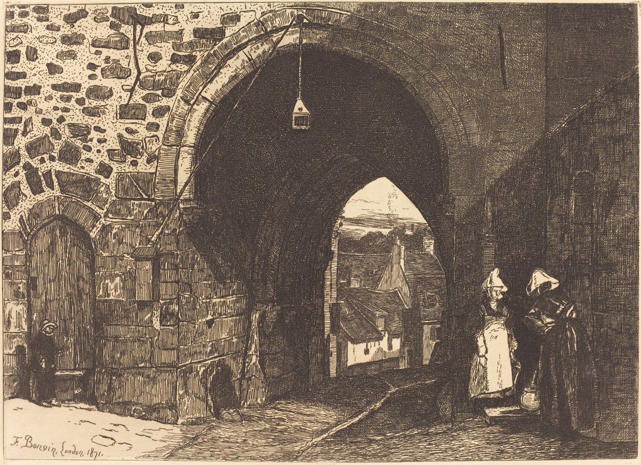 Porte de St Malo i Dinan av François Bonvin