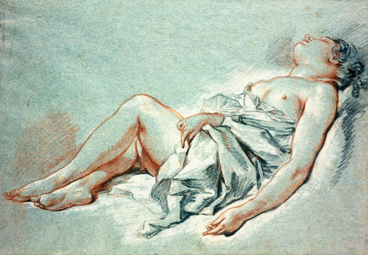 En sovende jente, av François Boucher