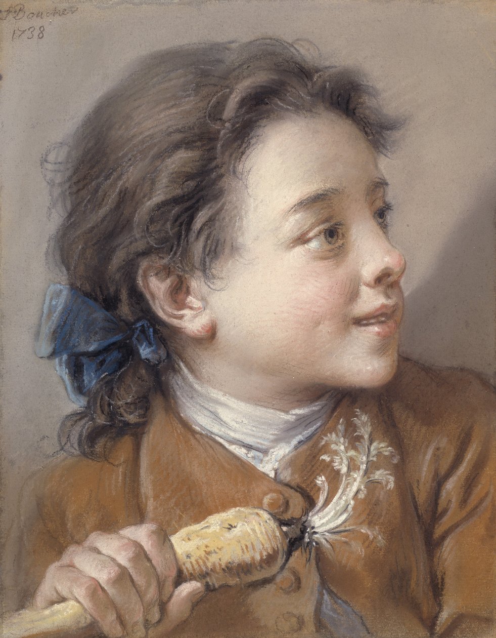 Gutt med en gulrot, 1738 av François Boucher