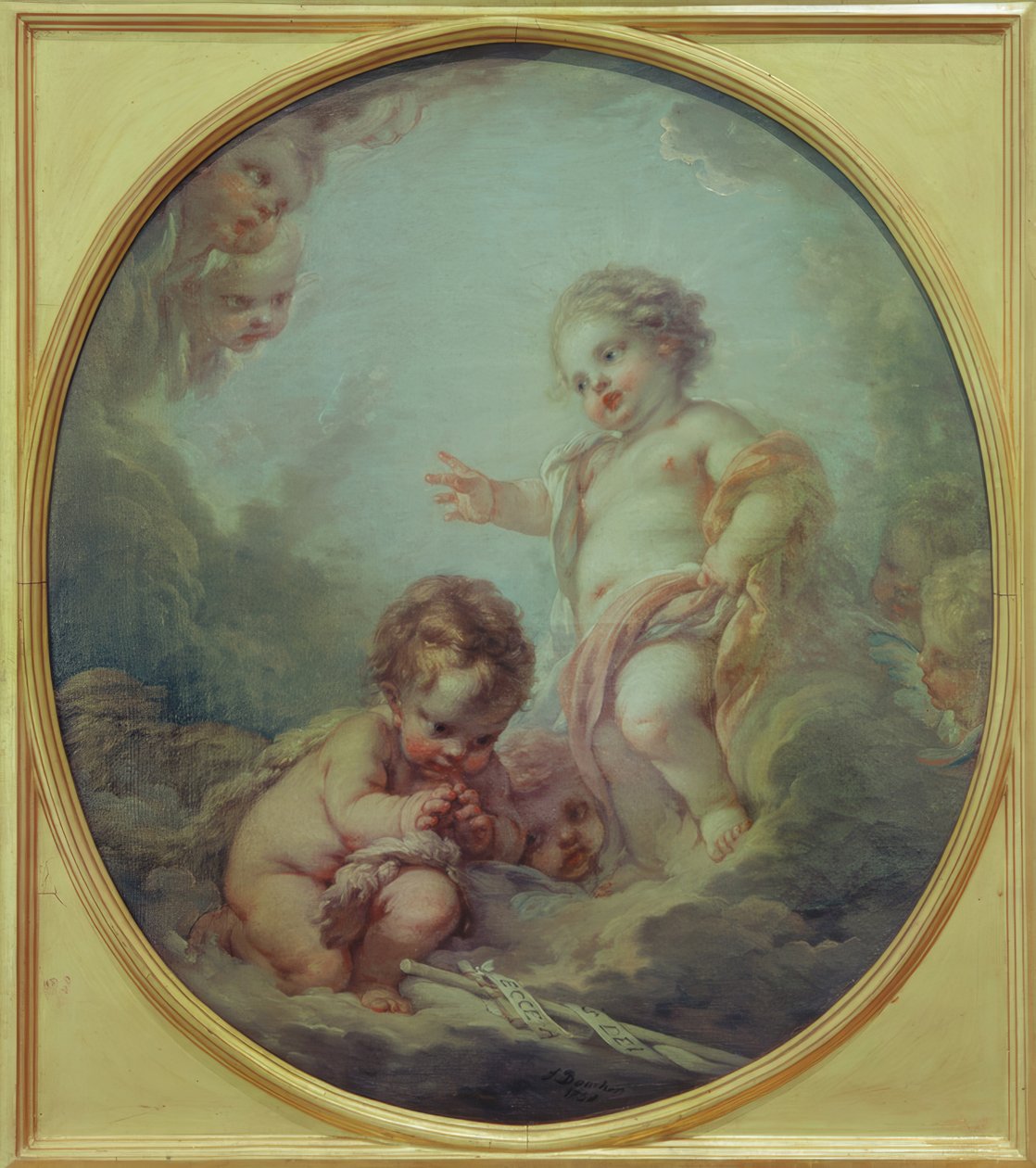 Jesusbarnet velsigner døperen Johannes av François Boucher
