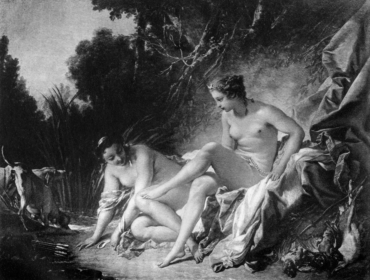 Diana forlater badet sitt, 1700-tallet 1905. av François Boucher