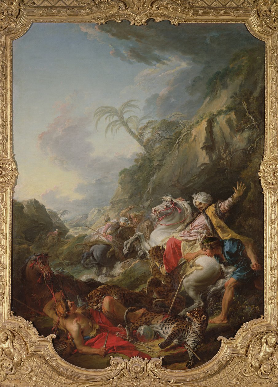Leopardjakt, 1736 av François Boucher