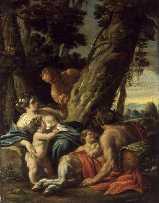 Satyr og nymfe, 1700-tallet av François Boucher