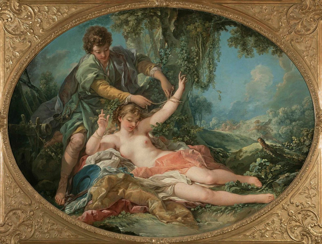 Sylvia frigjort av Aminta, 1755. av François Boucher