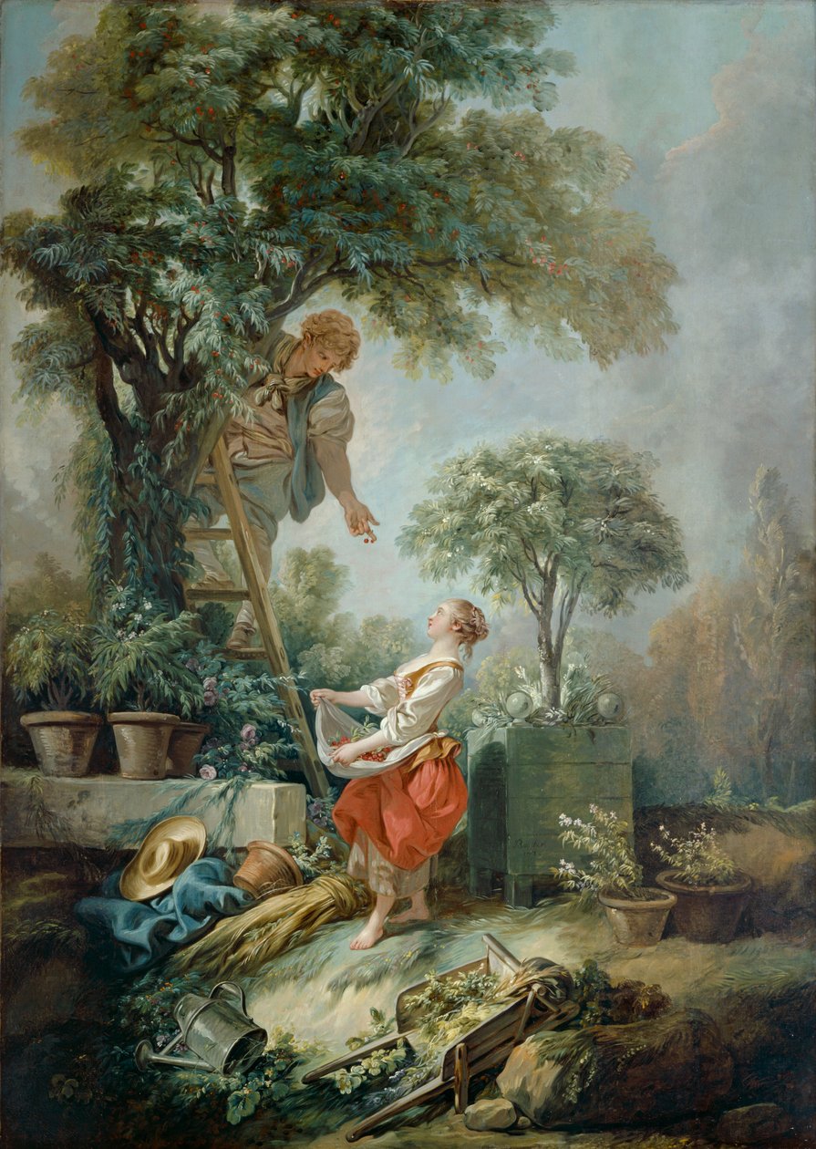 'The Cherry Gatherers', 1768 av François Boucher