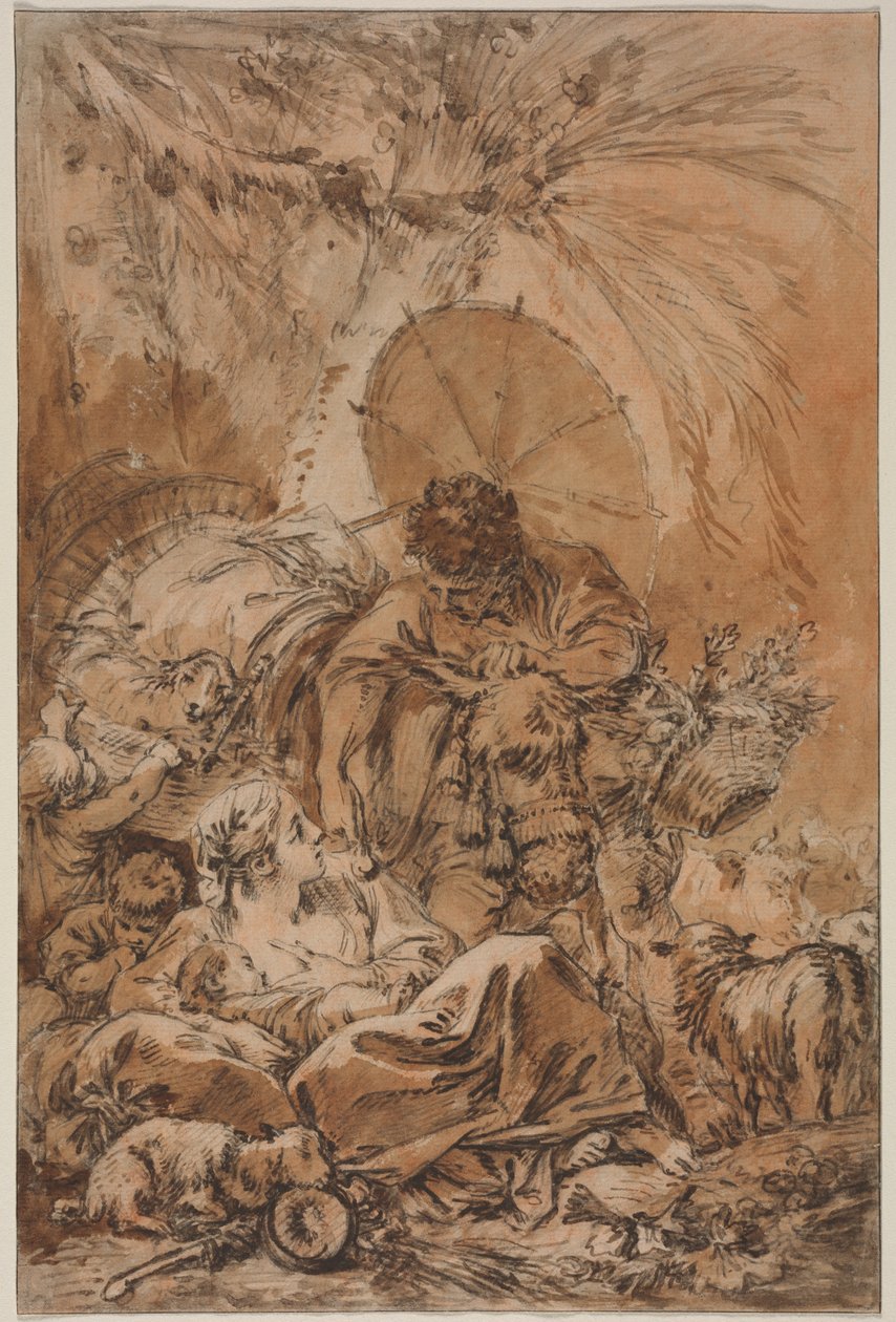 Jakobs avgang, ca. 1755. av François Boucher
