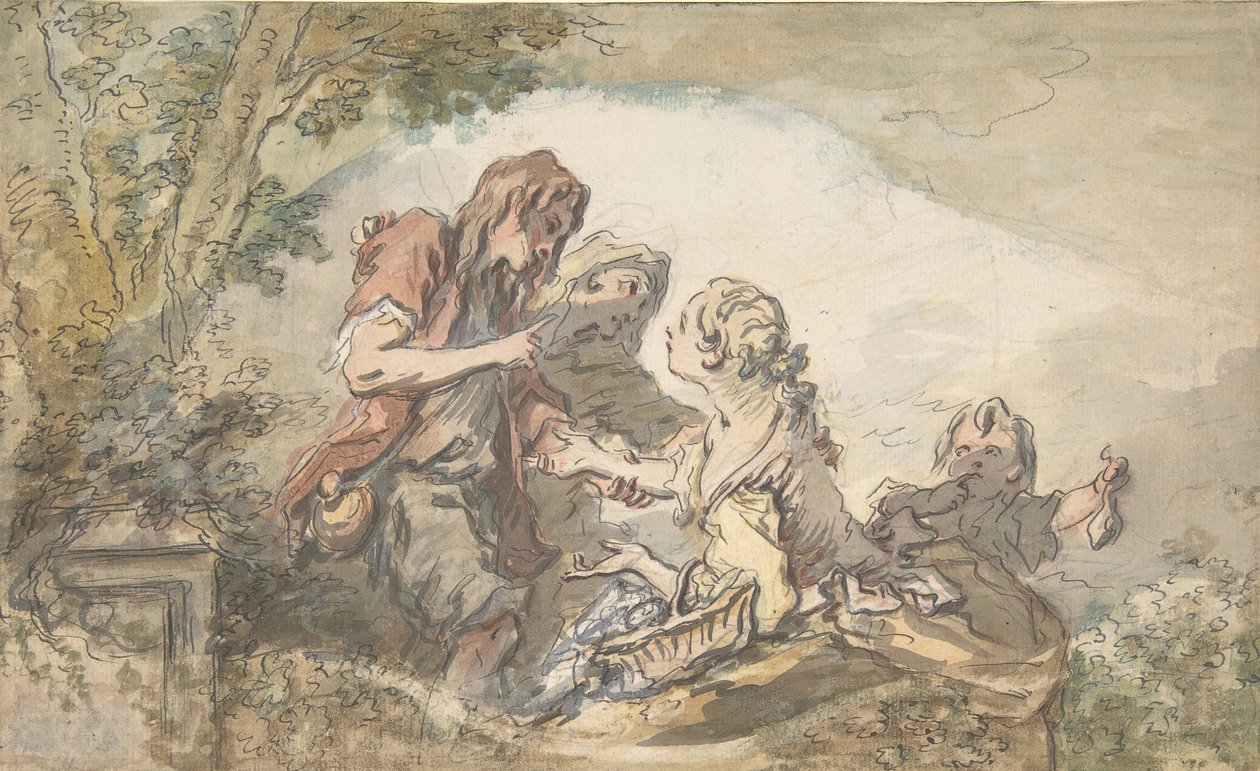 The Fortune Teller, 18th century.    1177189   no       norwegian Successfully Translated  Original: The sphinx Translat: The sphinx 1423321 no norwegian Successfully Translated Original: Vier zeilschepen op stil water Diverse schepen op het water (series  av François Boucher