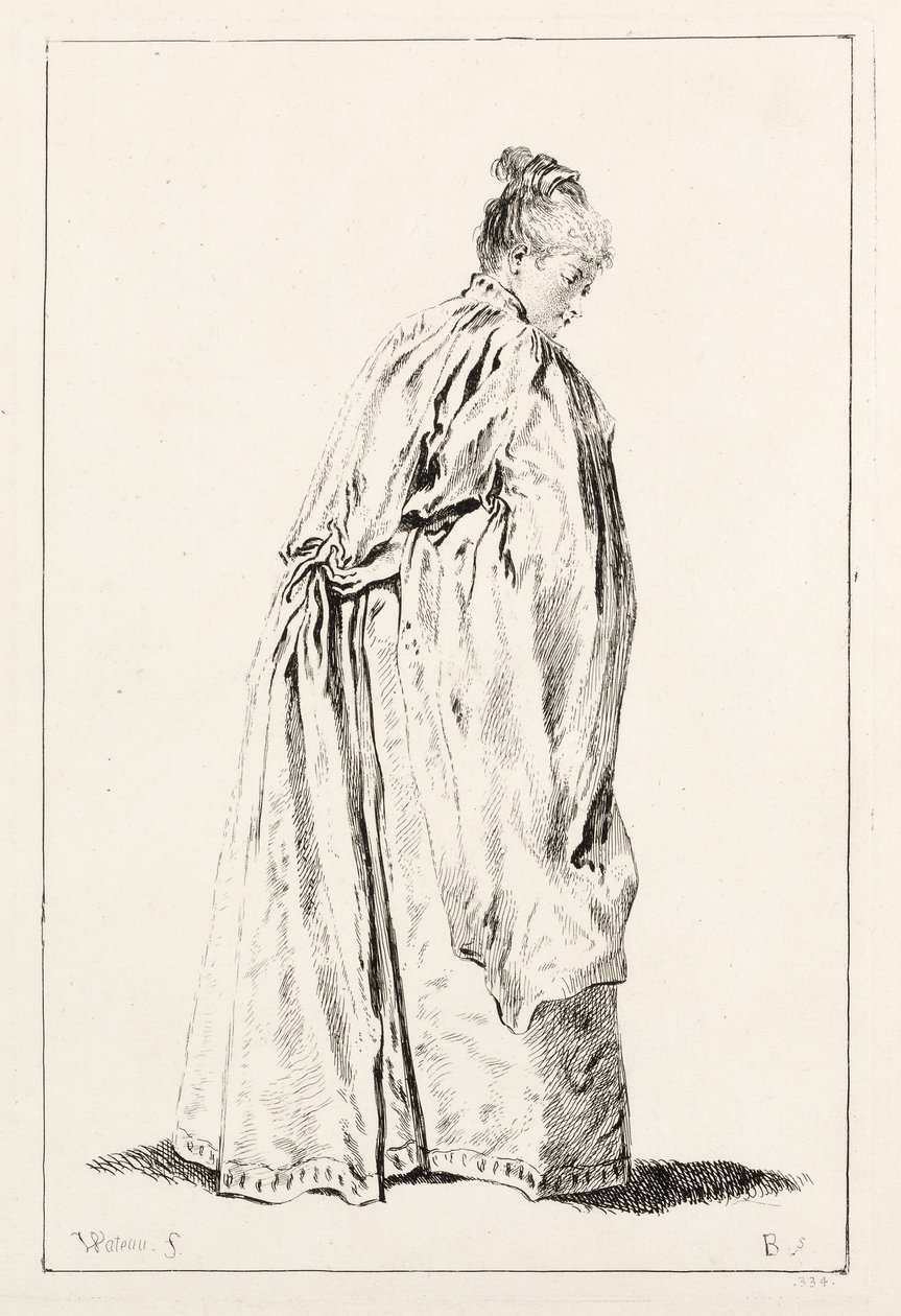 Kvinne Stående. av François Boucher