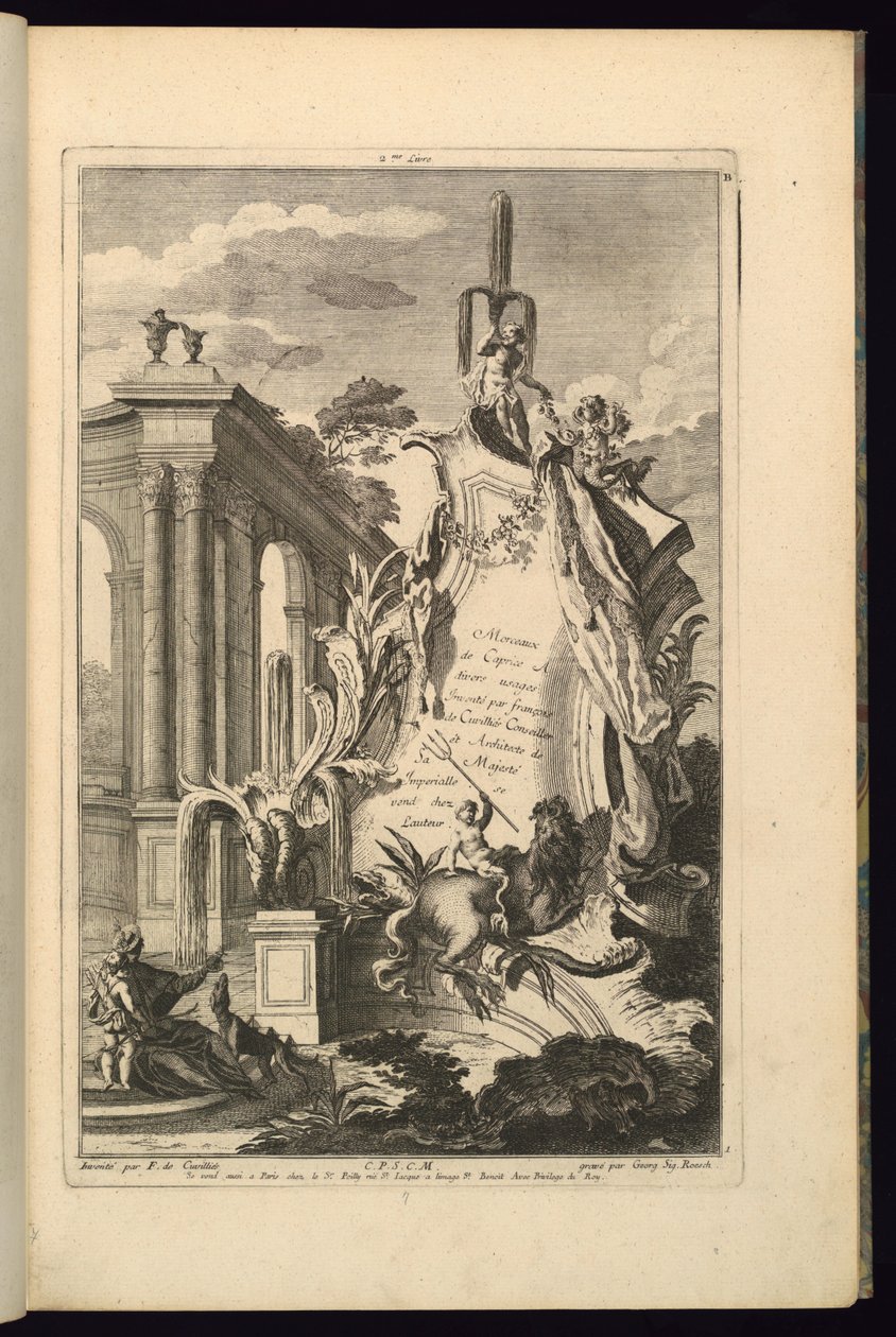 Design for Cartouche av François de Cuvilliés the Elder