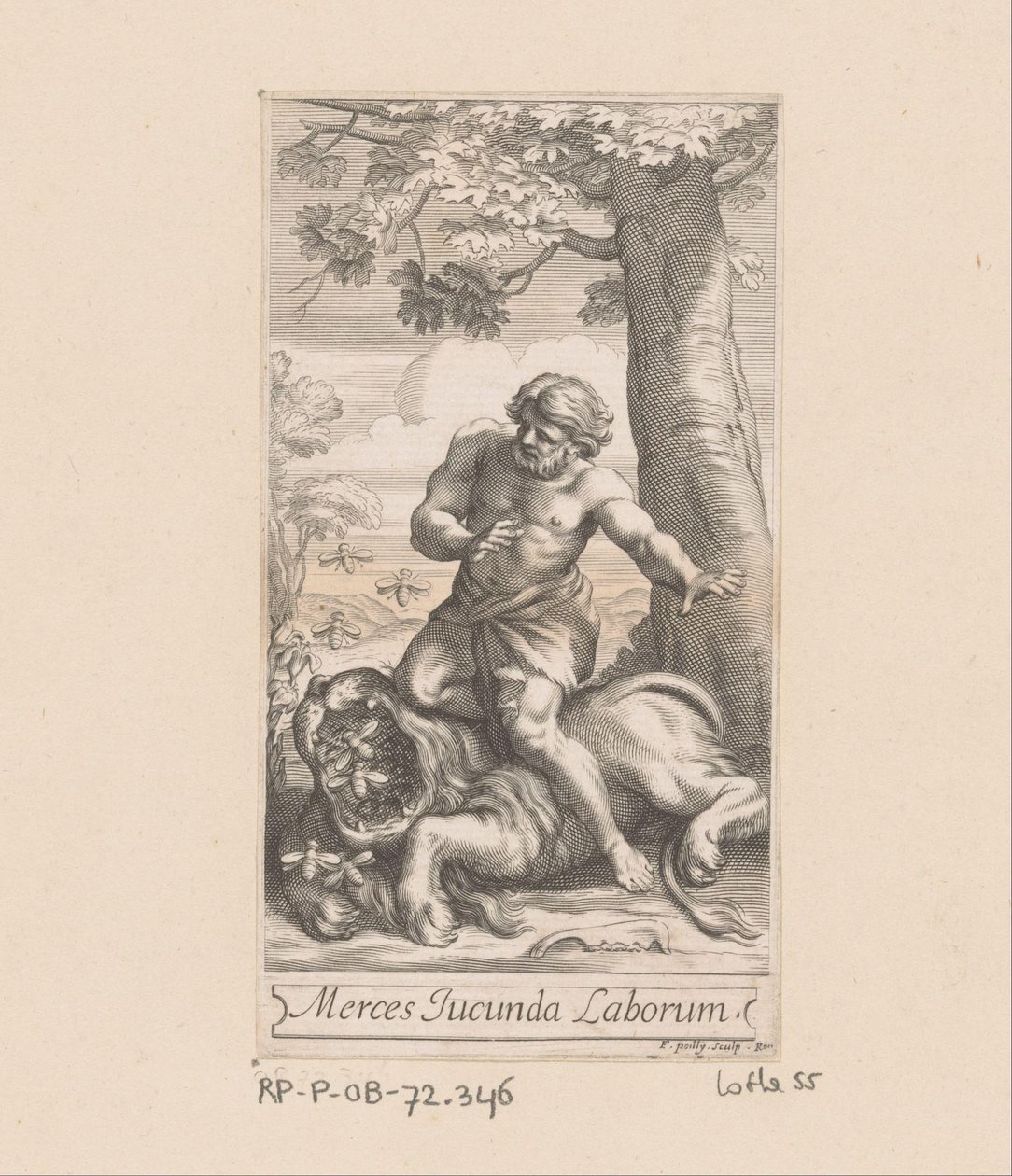 Samson og løven av François de Poilly (I)