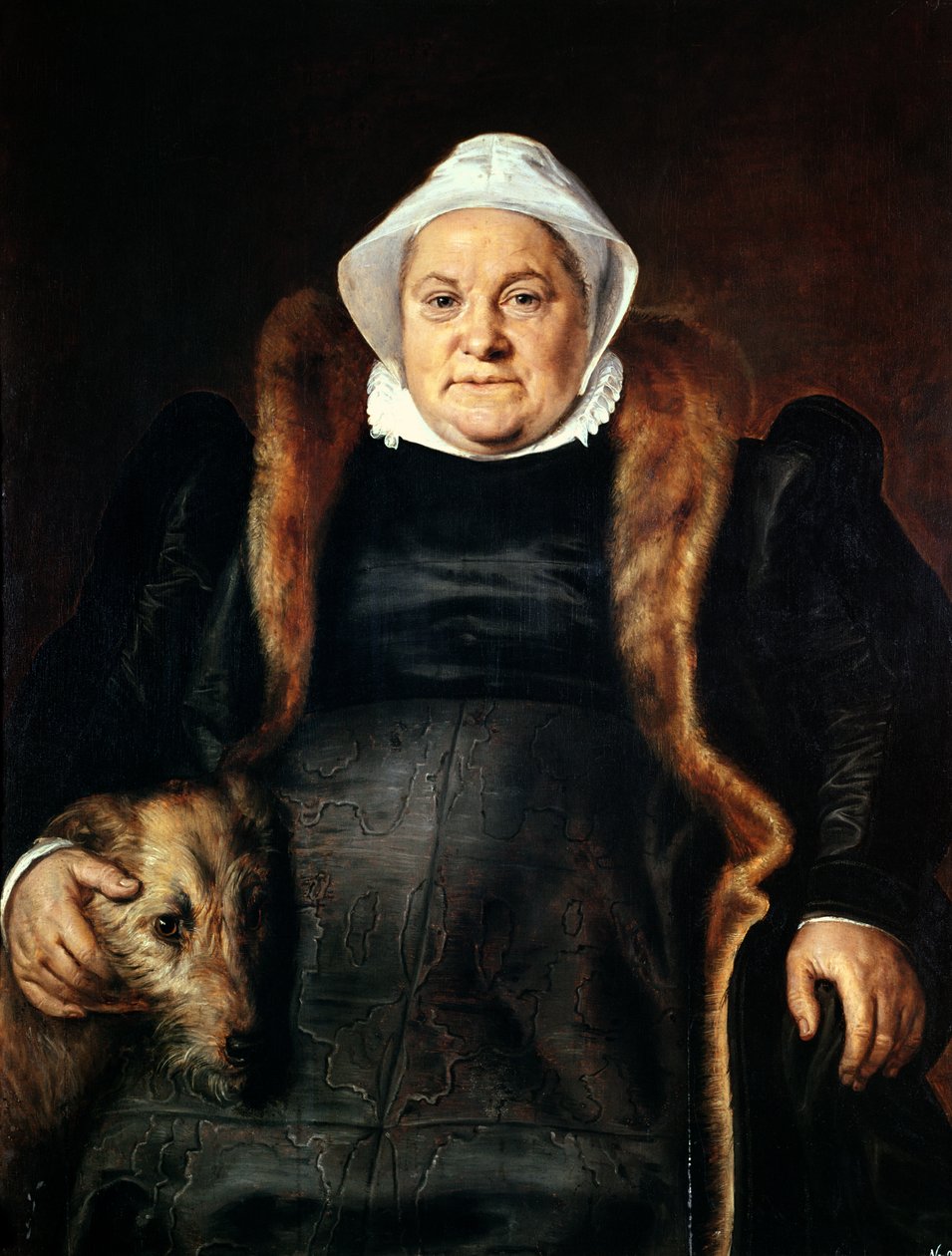 Portrett av en eldre kvinne eller Falconer