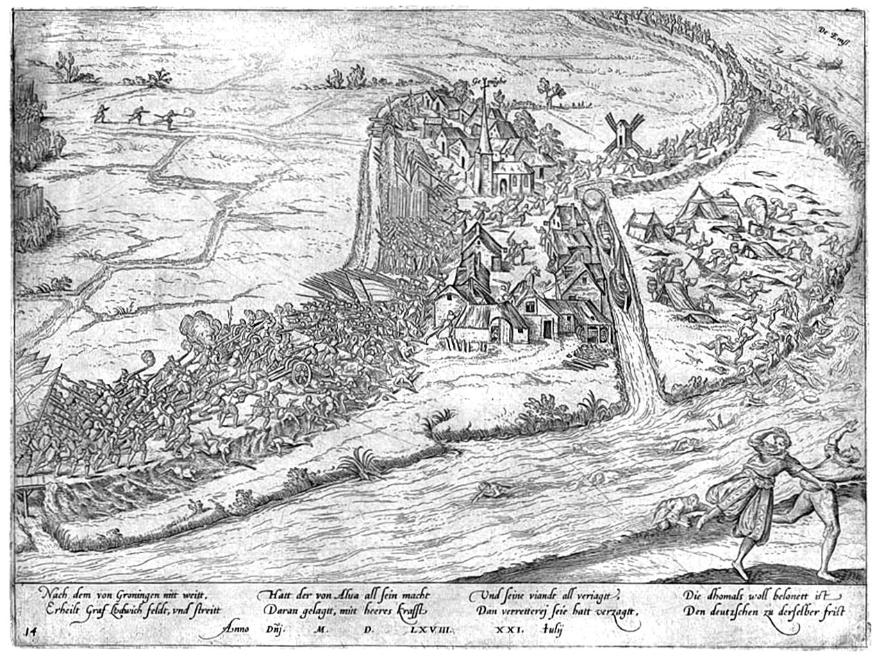 Slaget ved Jemmingen, 1568 av Frans Hogenberg