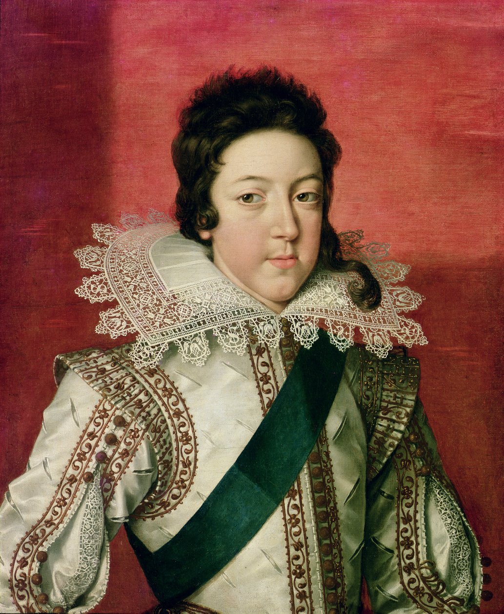 Portrett av Ludvig XIII (1601-43) som en gutt, iført Saint Espirit-ordenen, ca. 1616 av Frans II Pourbus