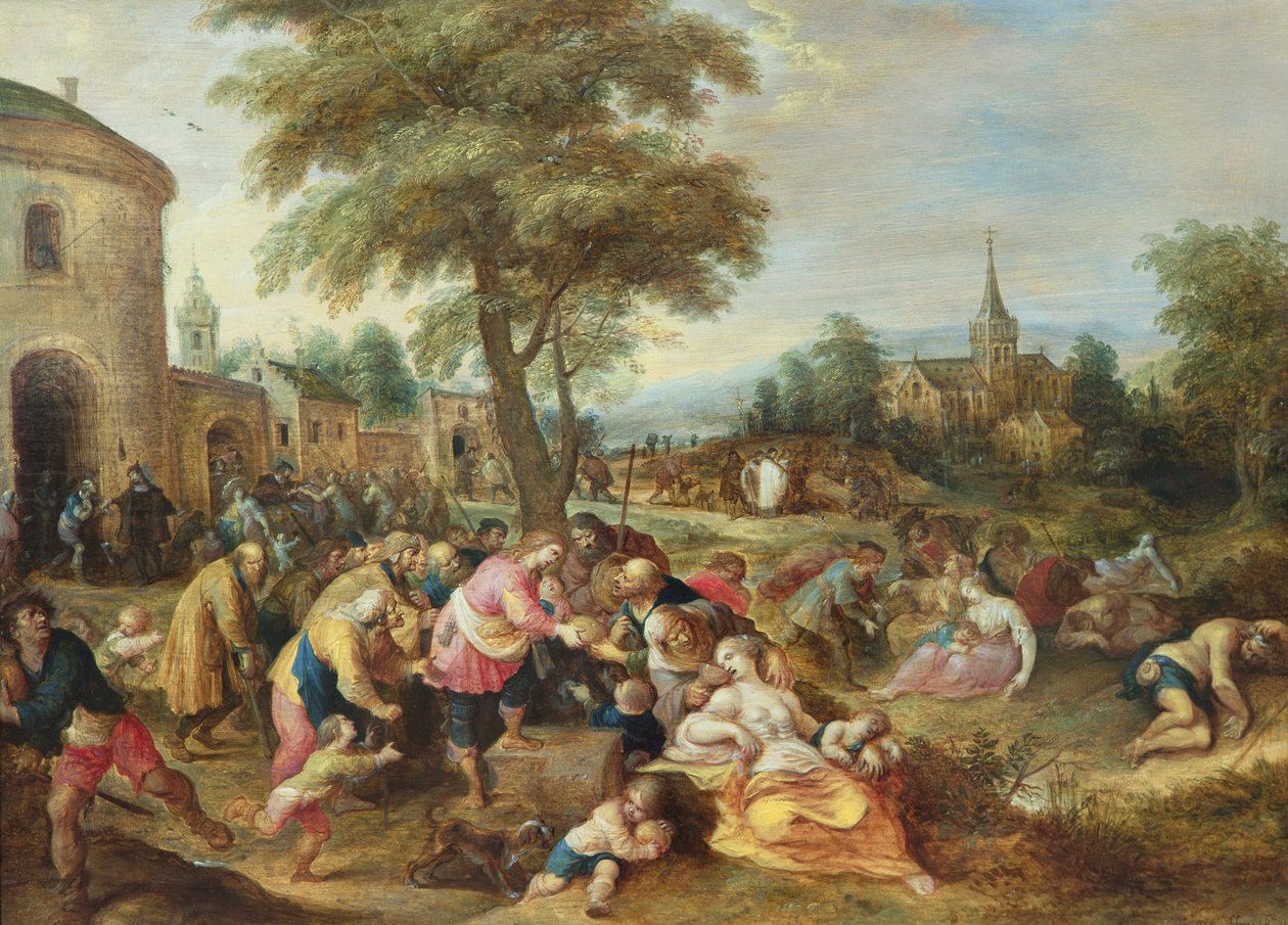 Barmhjertighetens gjerninger (olje) av Frans II Francken the Younger