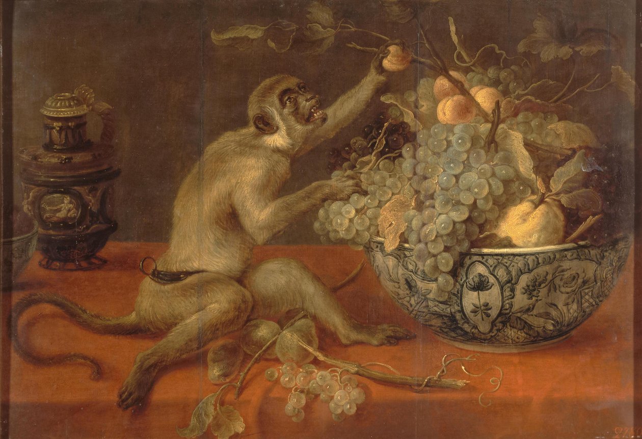 Stilleben med en ape av Frans Snyders or Snijders