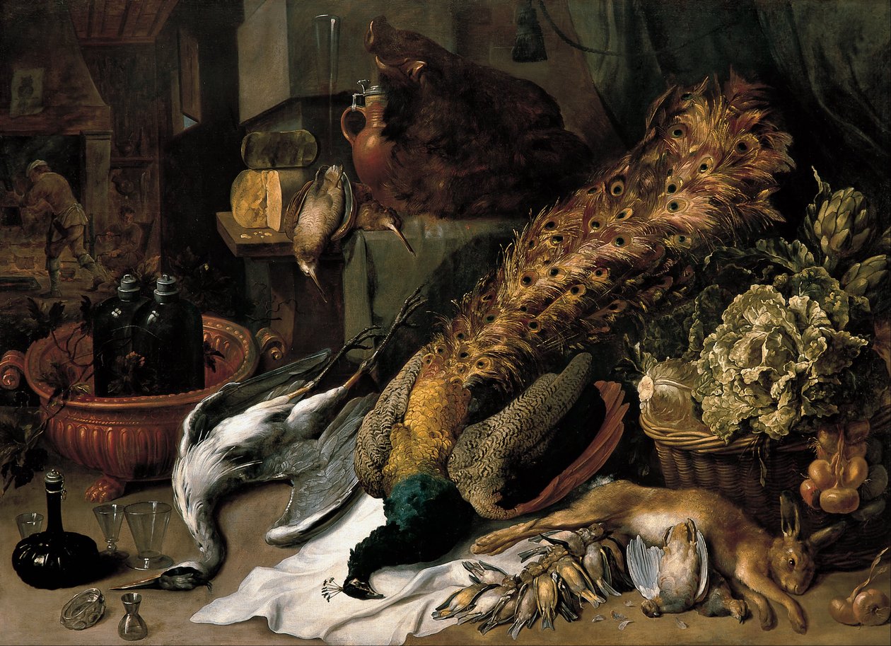 Stilleben med vinkjøler av Frans Snyders or Snijders