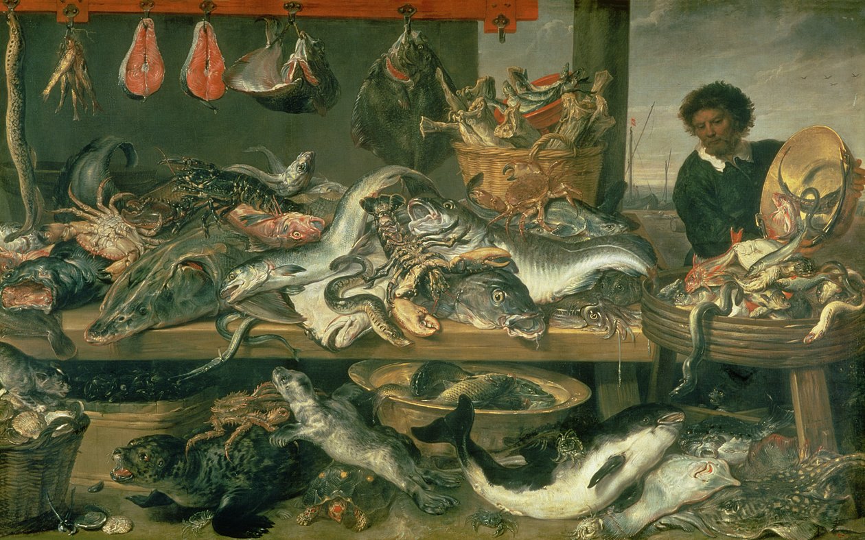 Fisketorget, 1618-21 av Frans Snyders or Snijders
