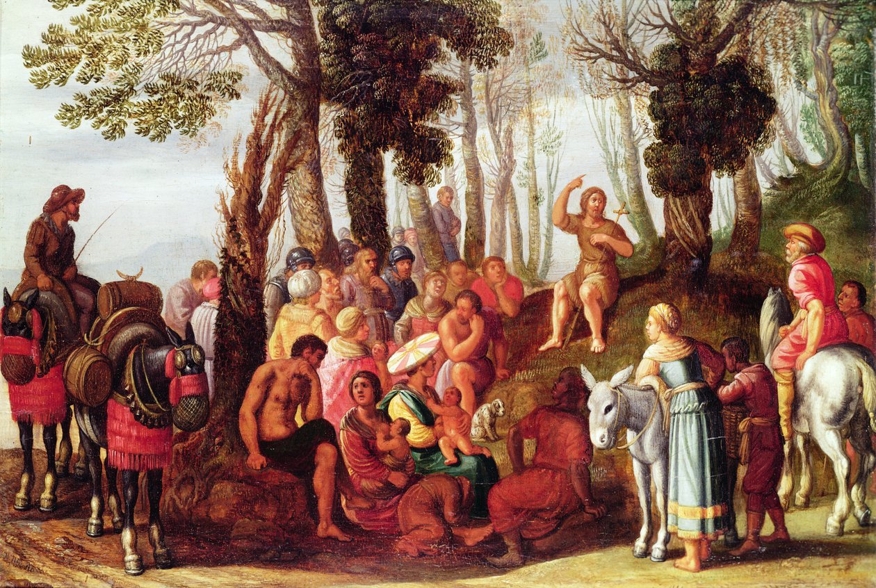 Døperen Johannes forkynner av Frans the Elder Francken