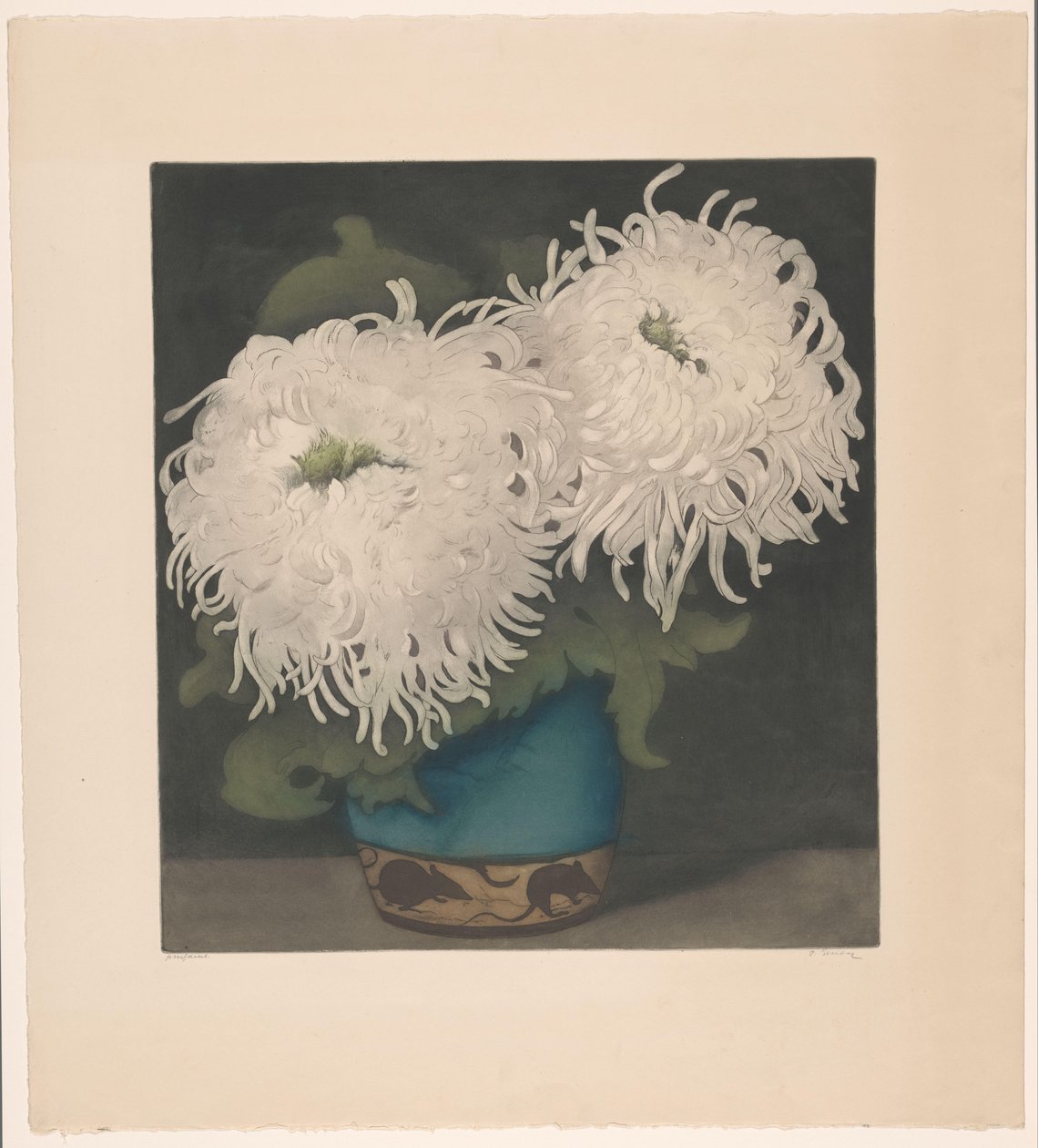 To krysantemum av Frans Everbag (signed by artist)