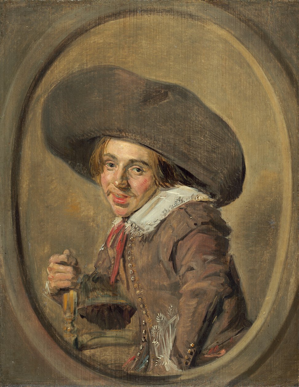En ung mann i en stor hatt av Frans Hals