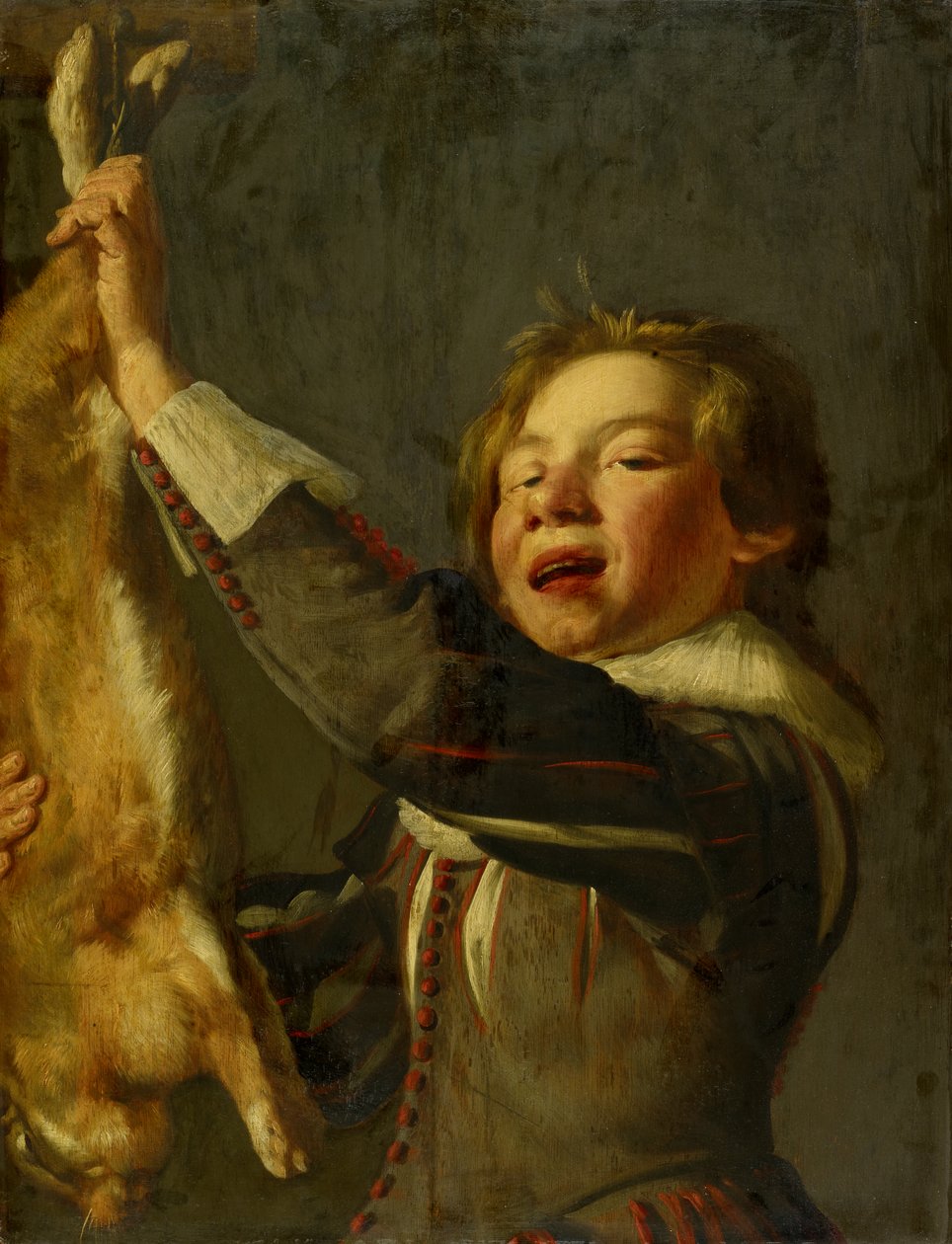 Gutt med en død hare av Frans Hals