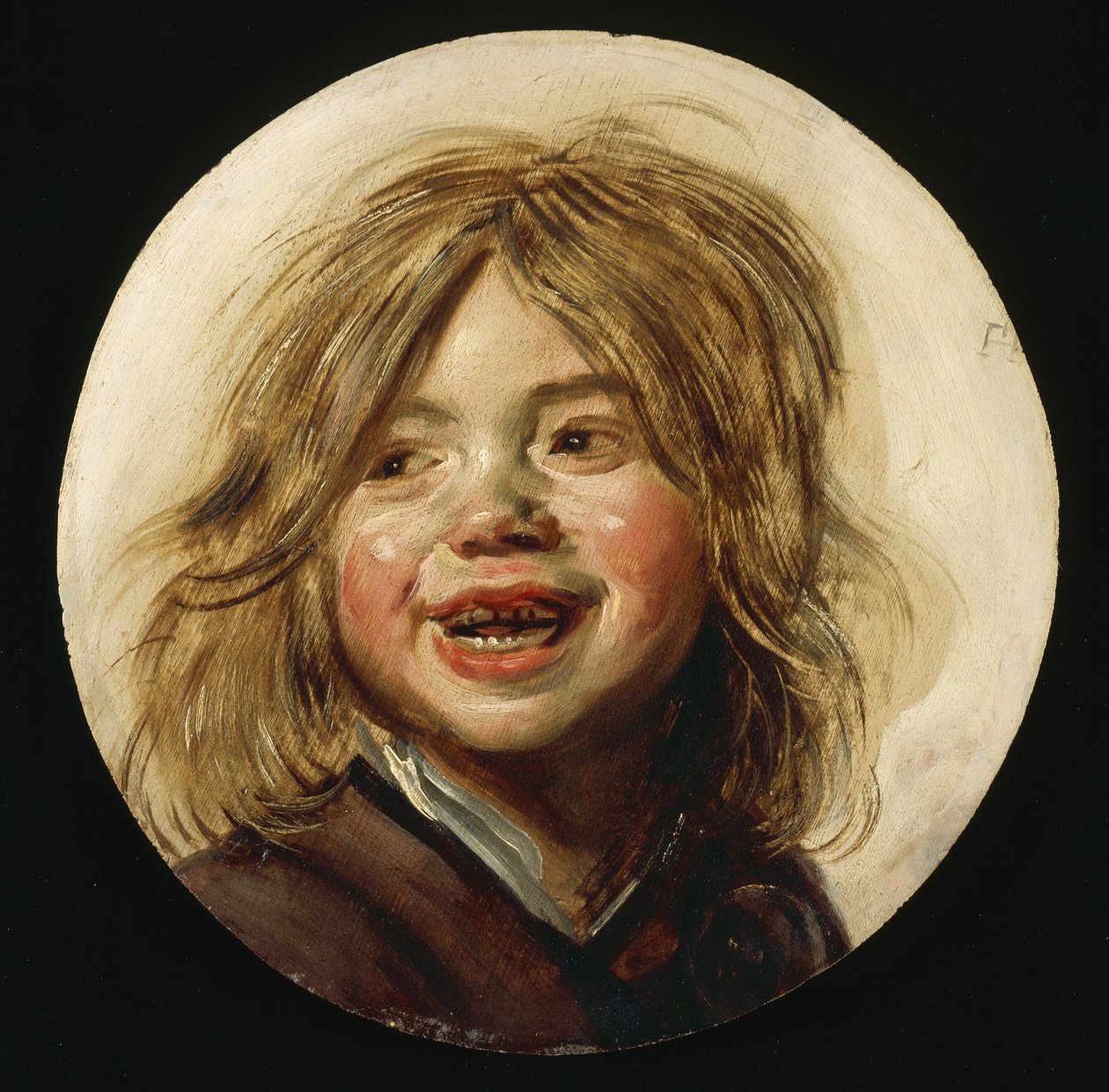 Laughing Child, ca. 1620-5 (olje på tre) av Frans Hals