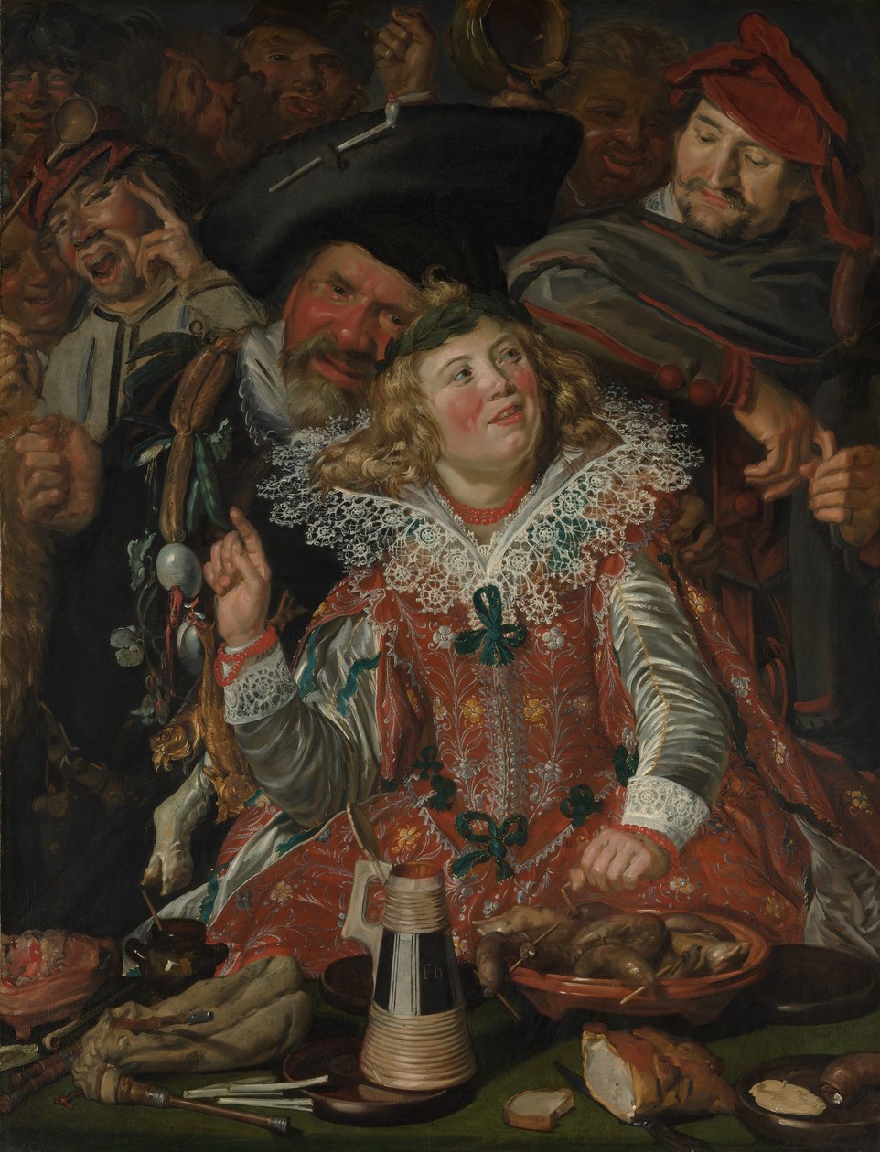Merrymakers ved fastelavn, ca. 1616-17. av Frans Hals