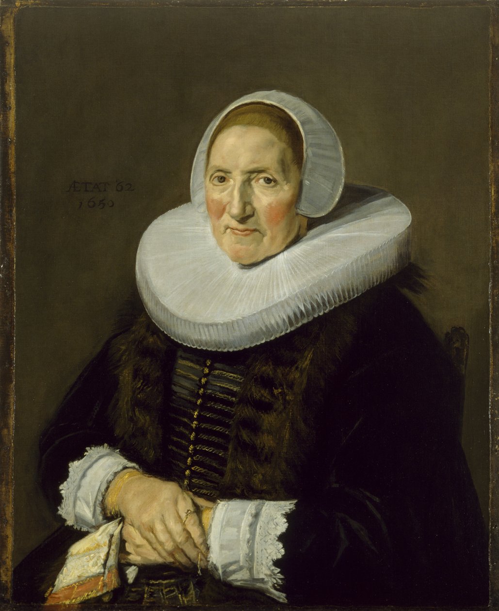 Portrett av en eldre kvinne, 1650 av Frans Hals