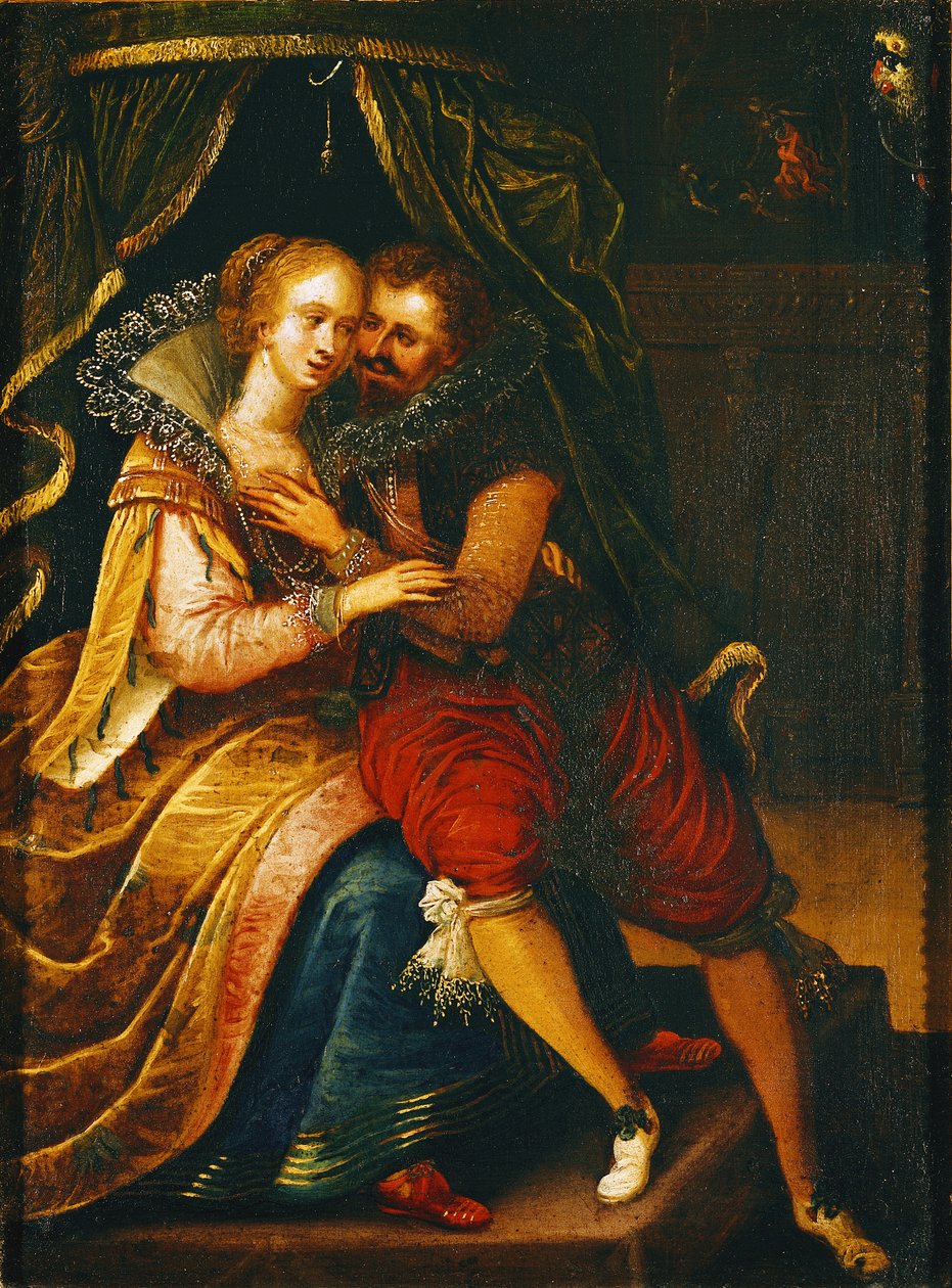 De fem sansene: Berøring av Frans Pourbus the Younger