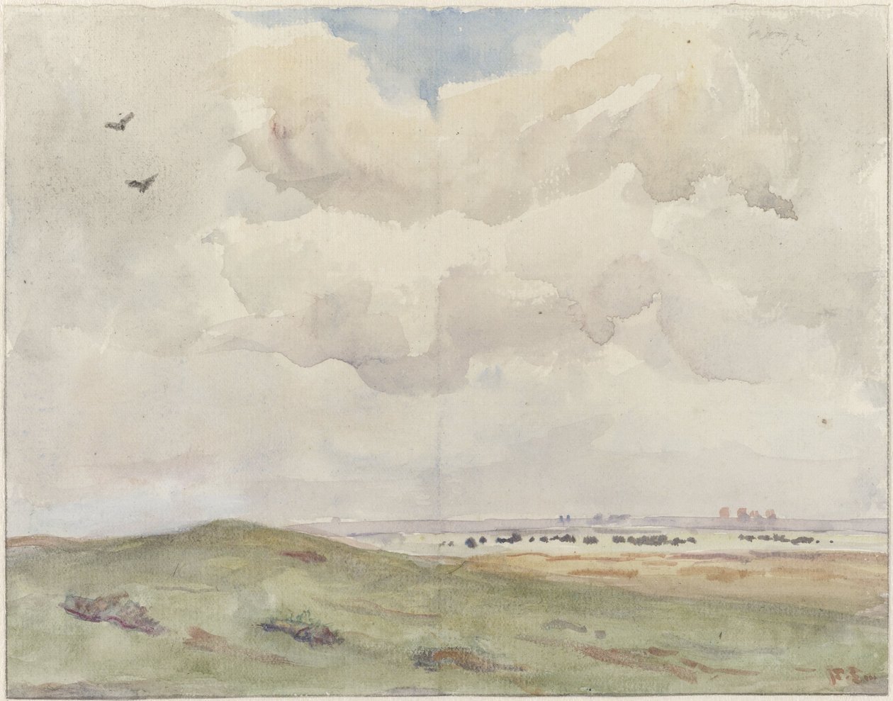 Sanddynelandskap med flokk av Frans Alexander Evert Lodewijk Smissaert