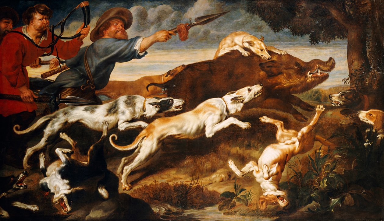 En villsvinjakt av Frans Snyders or Snijders