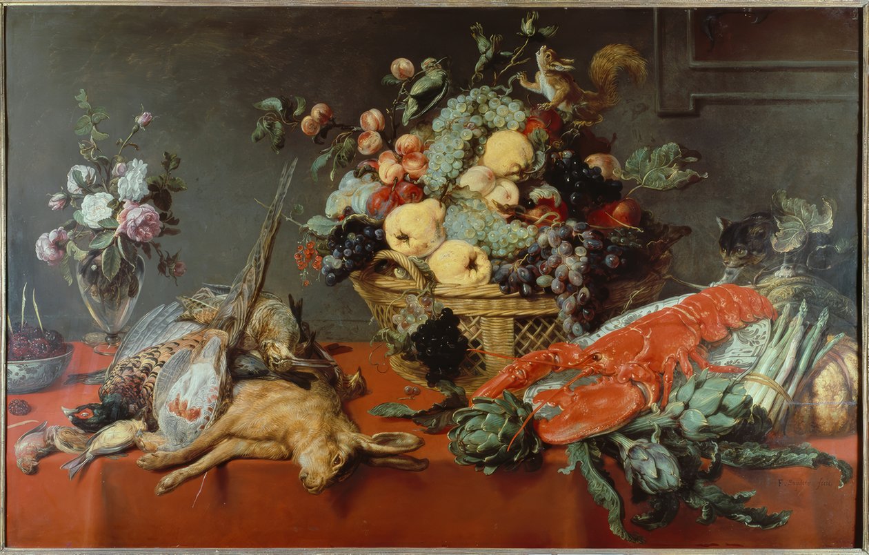 Stilleben med fruktkurv av Frans Snyders or Snijders