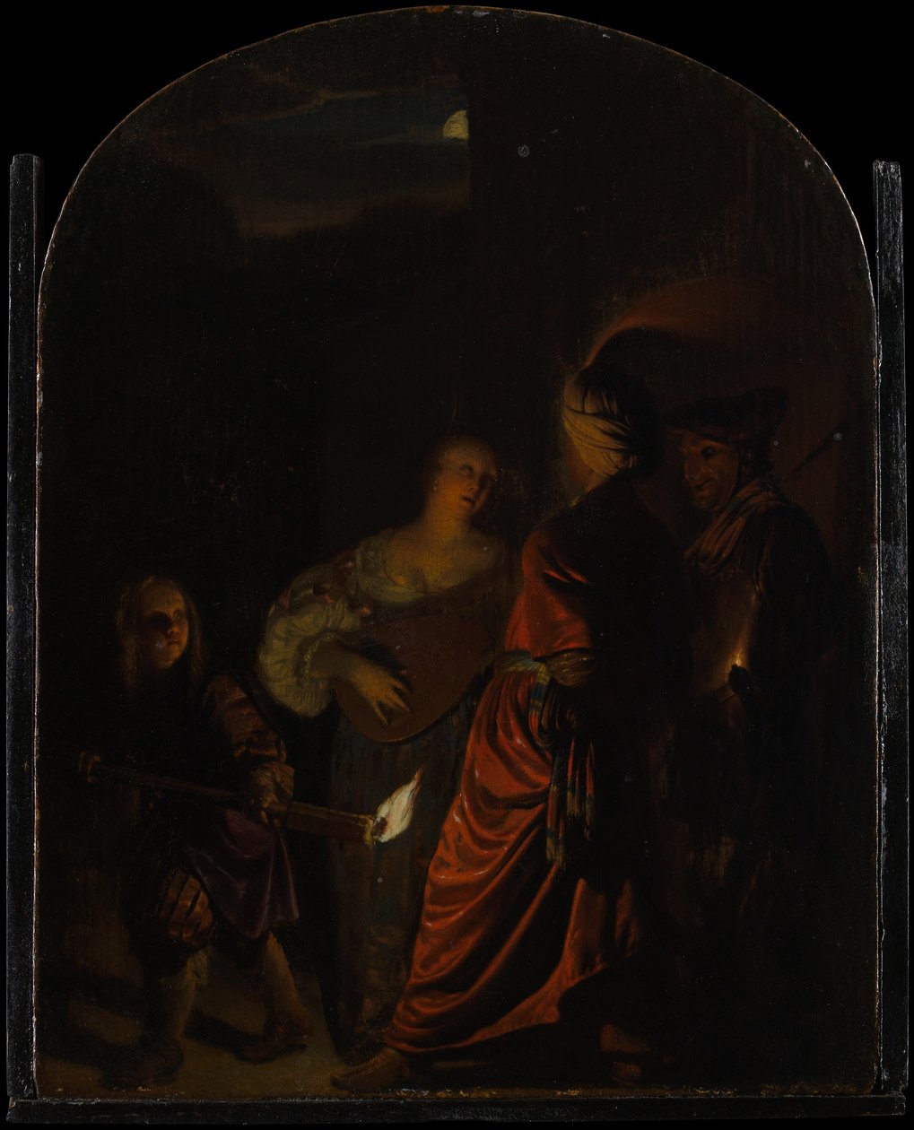 Serenade, ca. 1678-80. av Frans van Mieris
