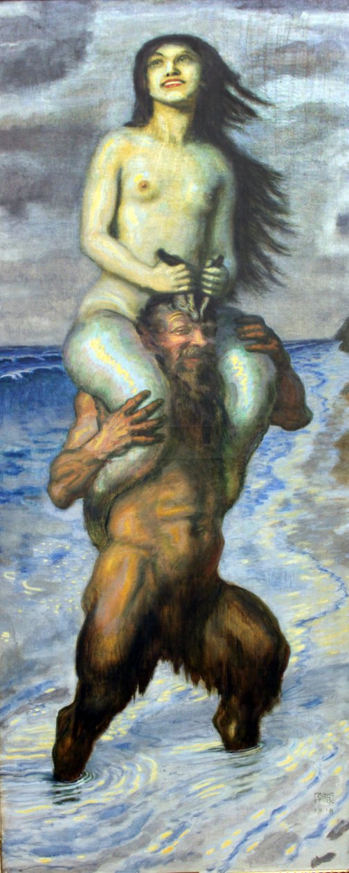 Faun og havfrue av Franz von Stuck