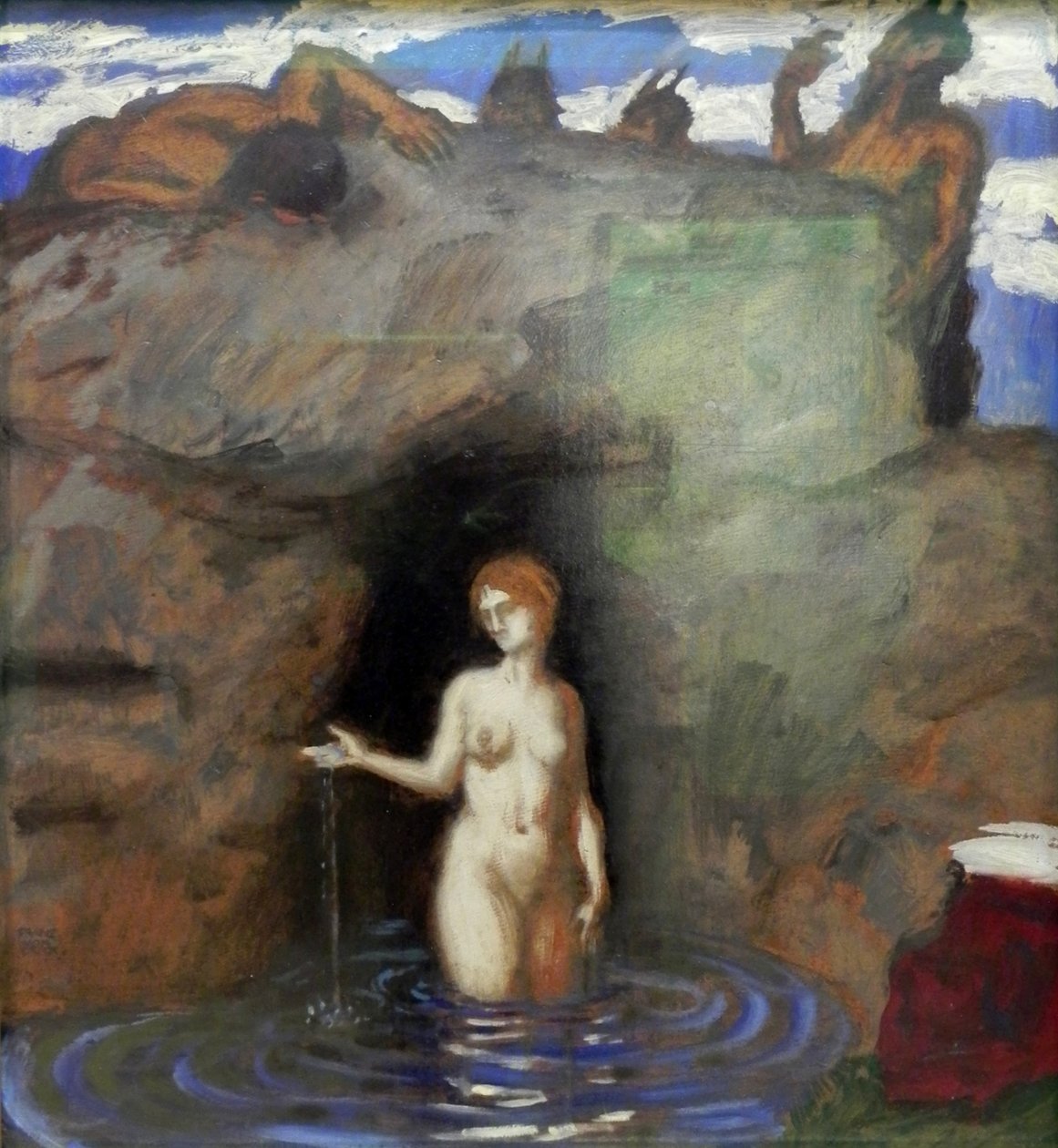 Vårnymfe og fauner av Franz von Stuck