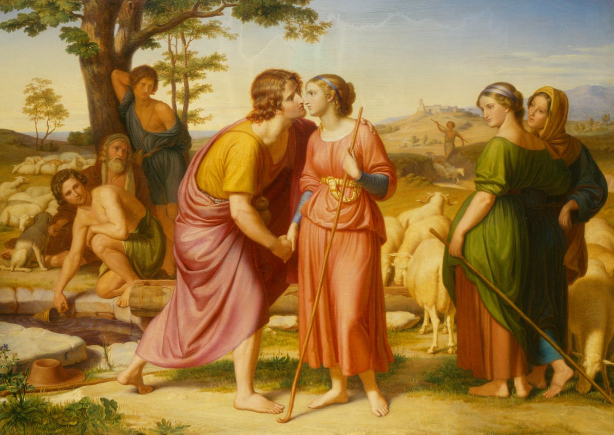 Møtet mellom Jakob og Rachel, 1835 av Franz August Schubert