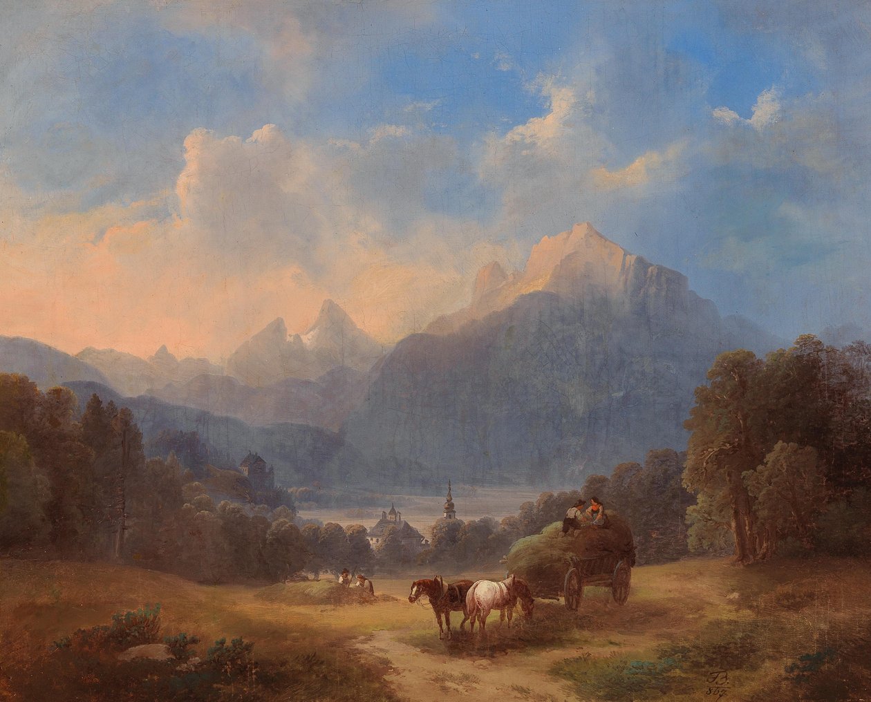 Scene av Salzkammergut av Franz Barbarini