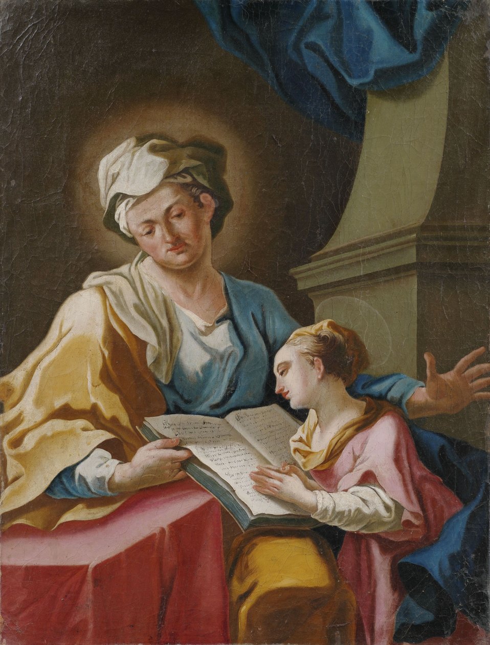 Anna lærer Maria å lese av Franz Joseph Spiegler