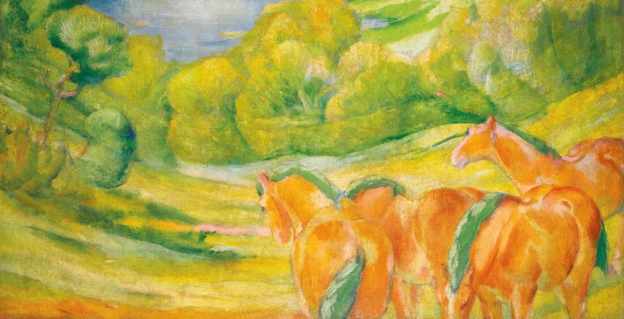 Stort landskap på tysk: Groe Landschaft In av Franz Marc